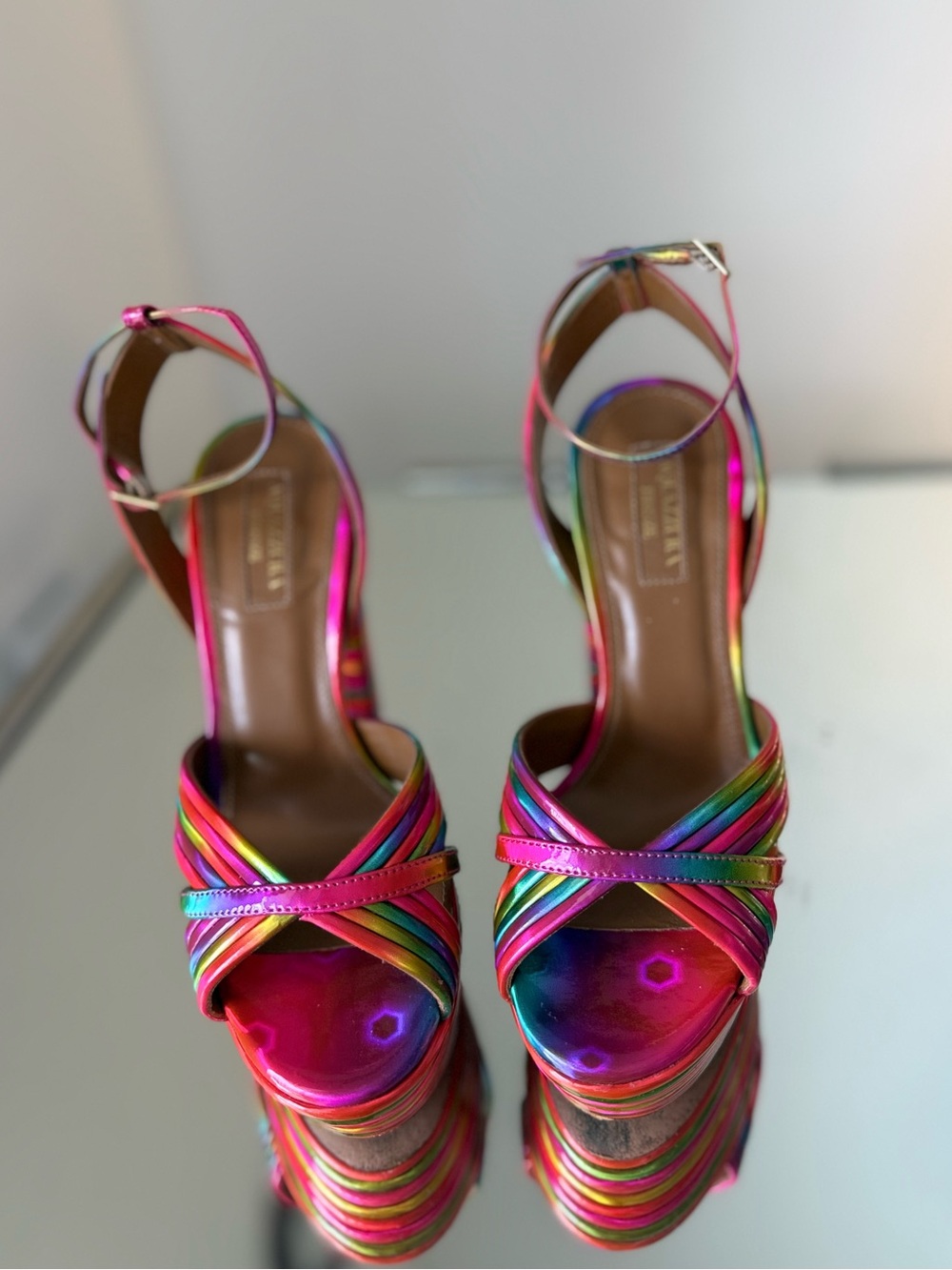 EUC Aquazzura Sundance platform 35 $895 - Picture 10 of 16